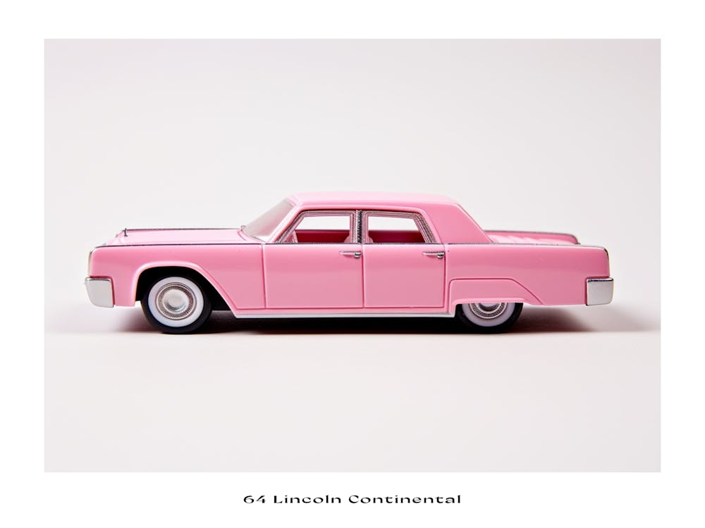 Voiture jouet 64 Lincoln Continental Affiche rose