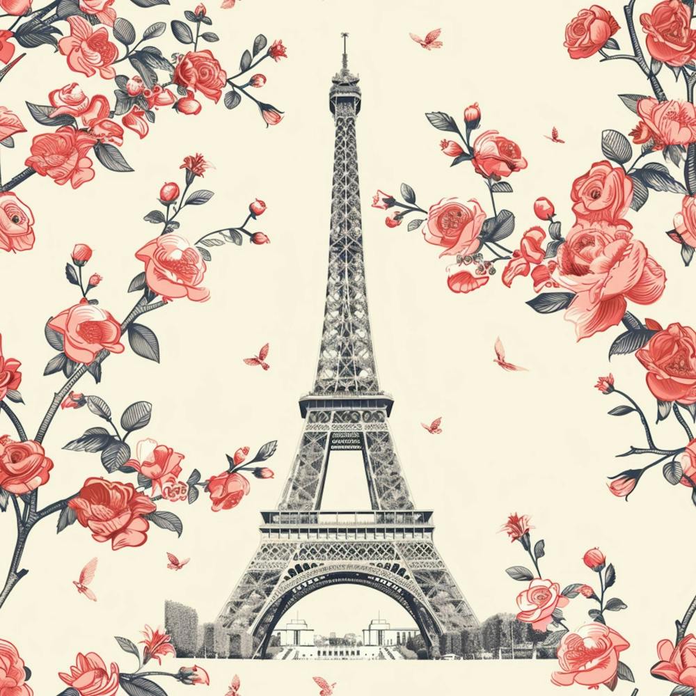 Design A Paper Featuring The Eiffel Tower, A Symbol Of France, With An Elegant And Artistic Flair