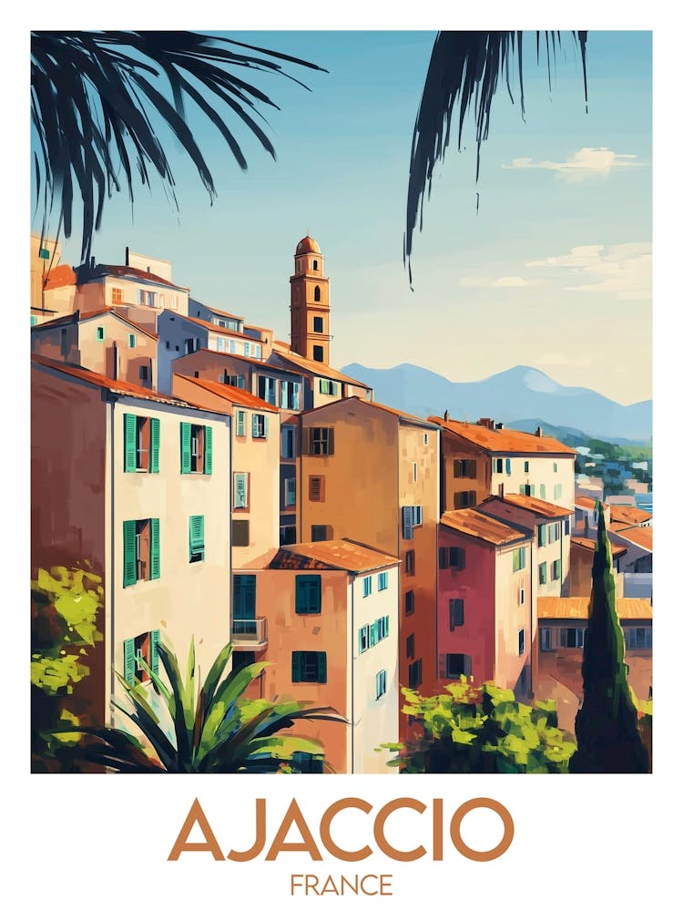 Affiche de voyage Ajaccio