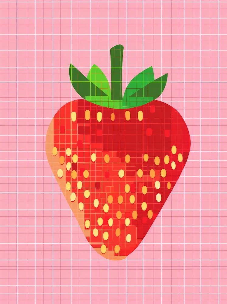 Strawberry Pixel Art