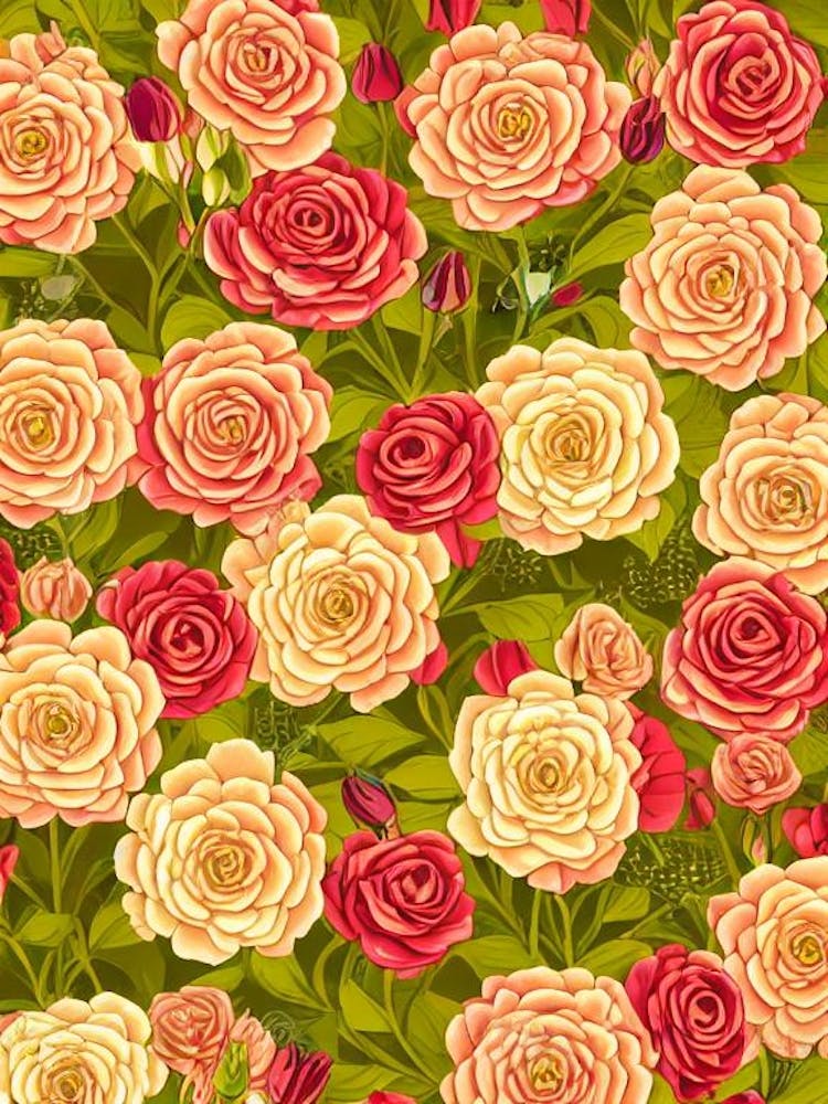 Lisianthus 2 Fleur Rétro Répétée