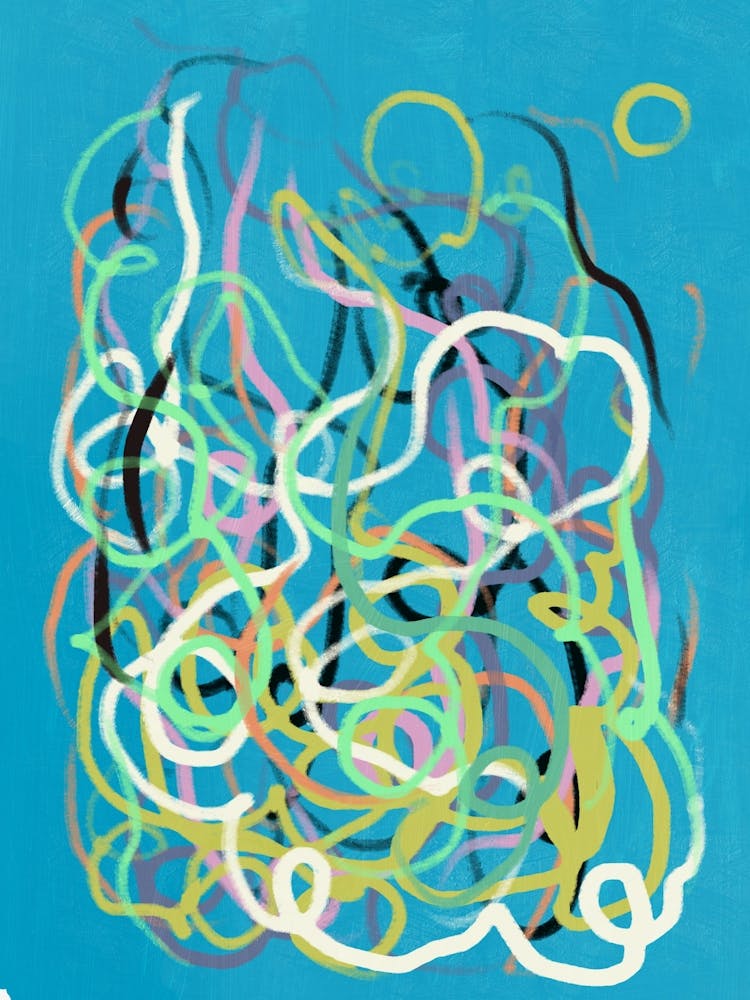 Abstract Painting flames 1