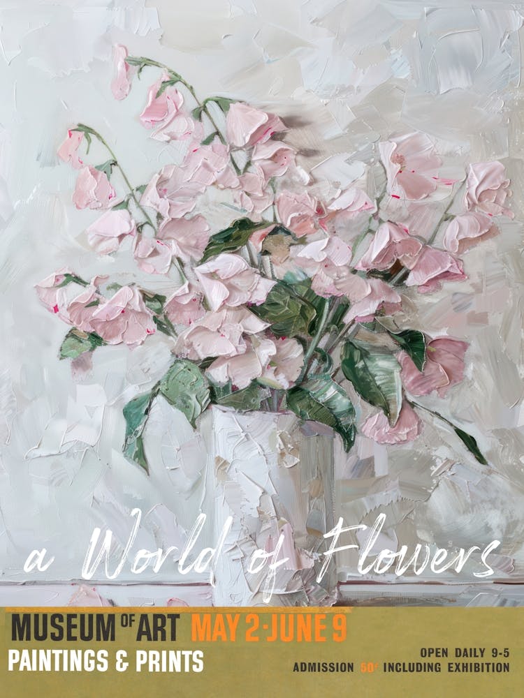 A World Of Flowers, Van Gogh Exhibition Sweet Peas 2