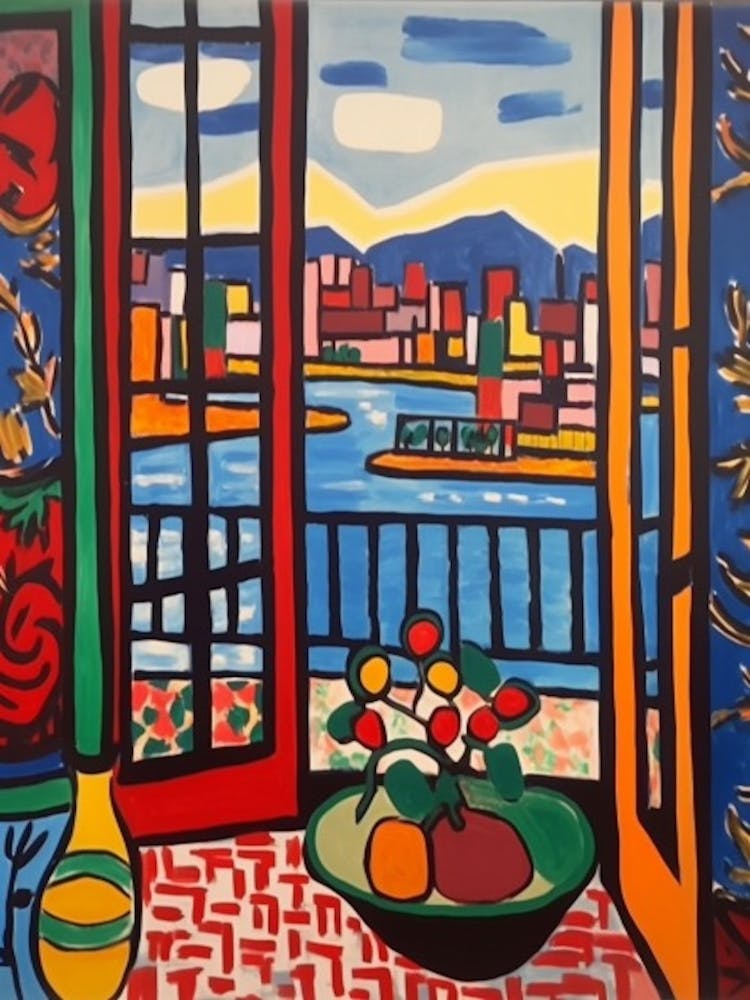 Window View Of Tokyo In The Style Of Fauvist 1