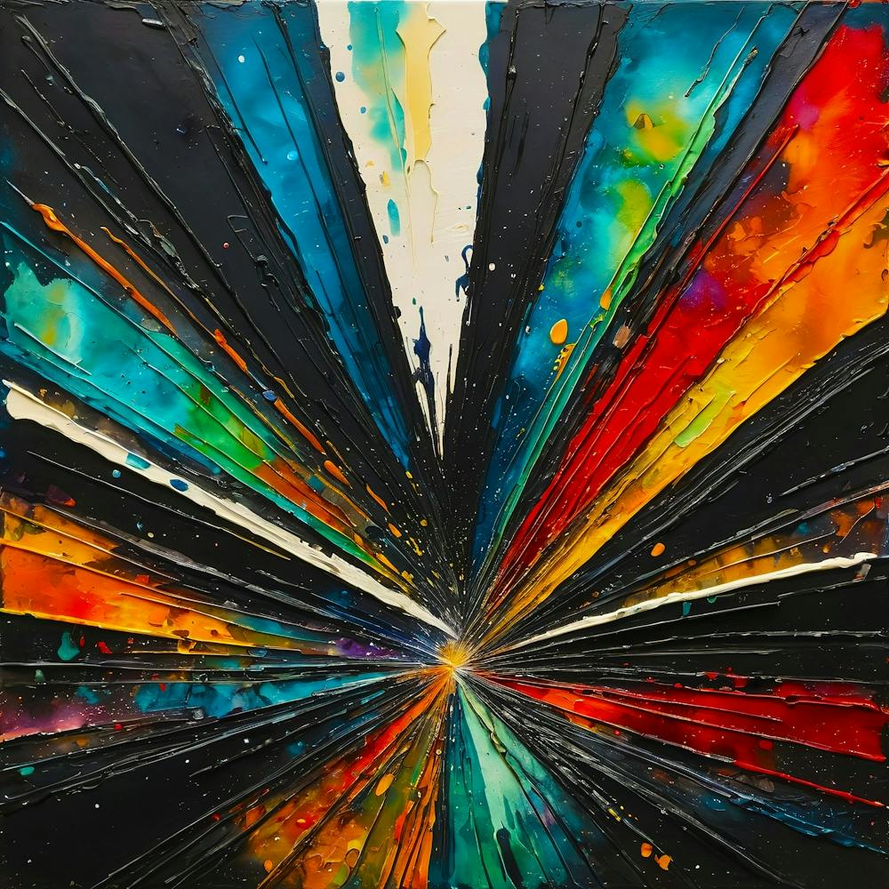 Burst Abstract Paint Vibrant colors 1