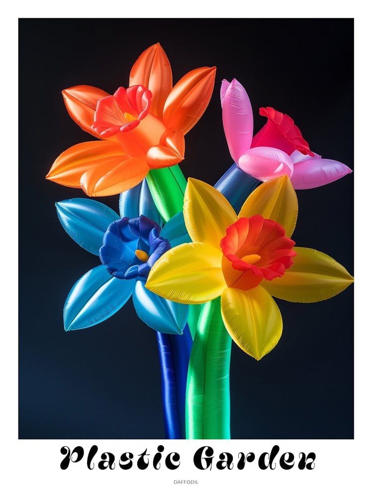 Bright Inflatable Flowers Poster Daffodil 2
