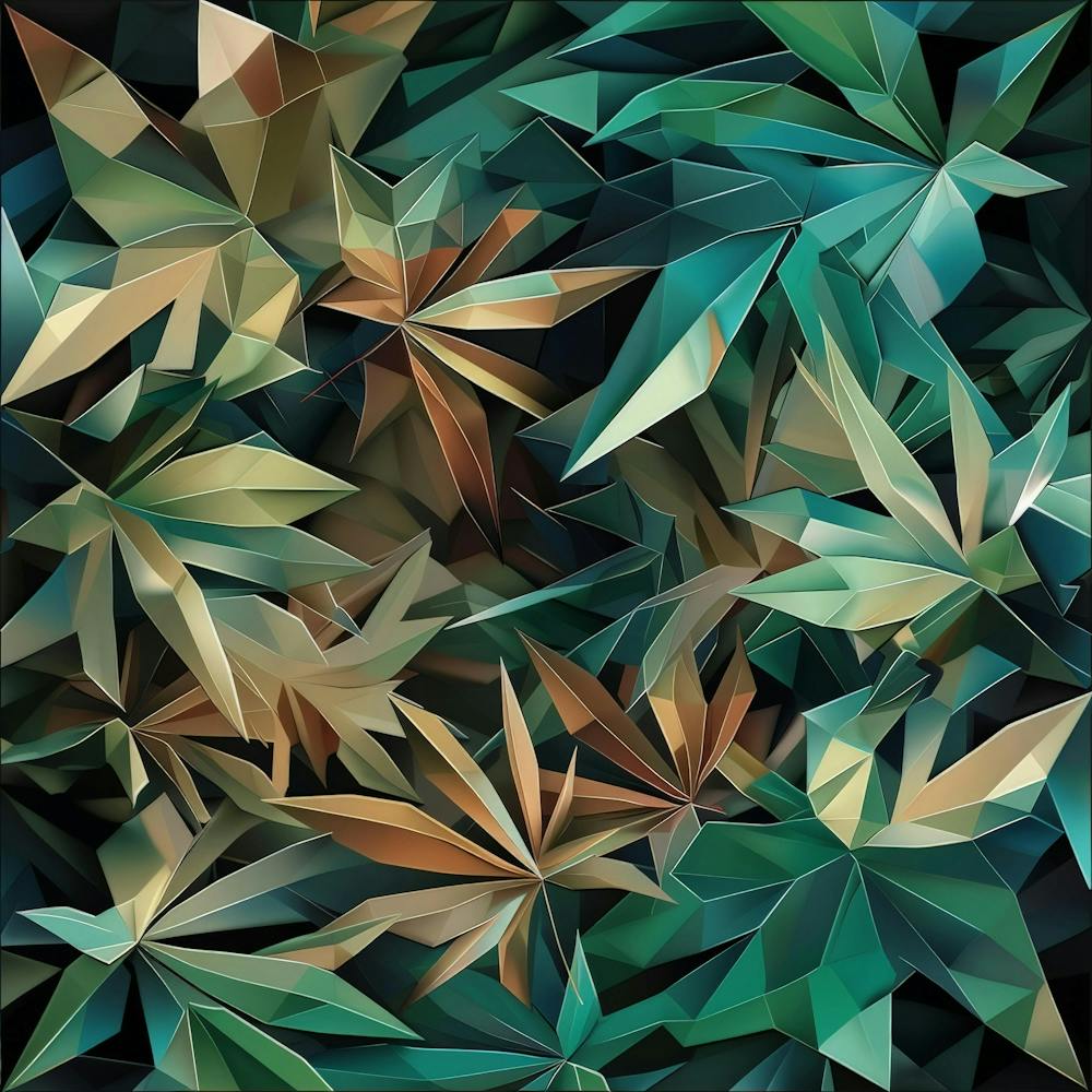 Abstract Background With Leaves