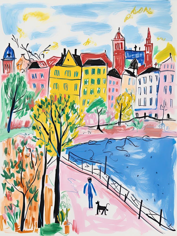 Stockholm, Dreamy Storybook Illustration 3