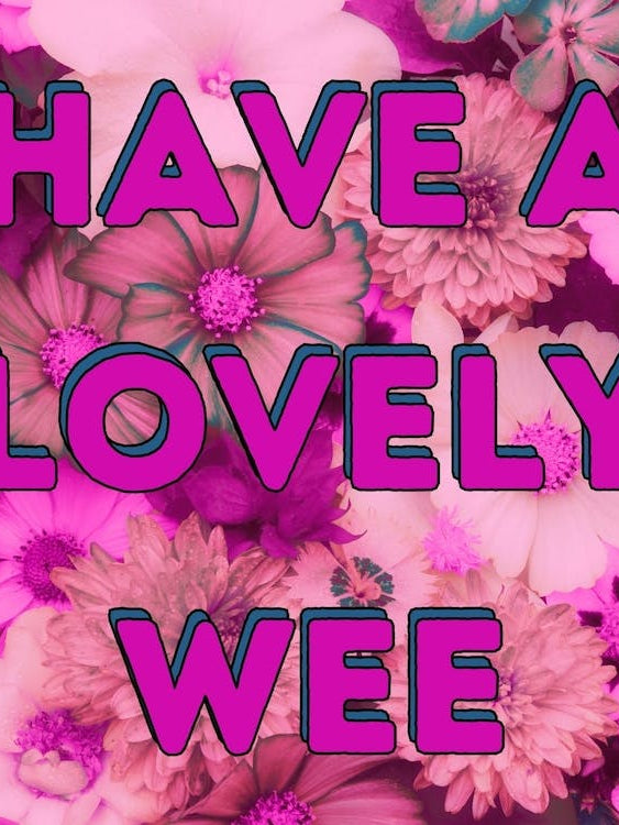 Have A Lovely Wee - Bathroom -Floral Print