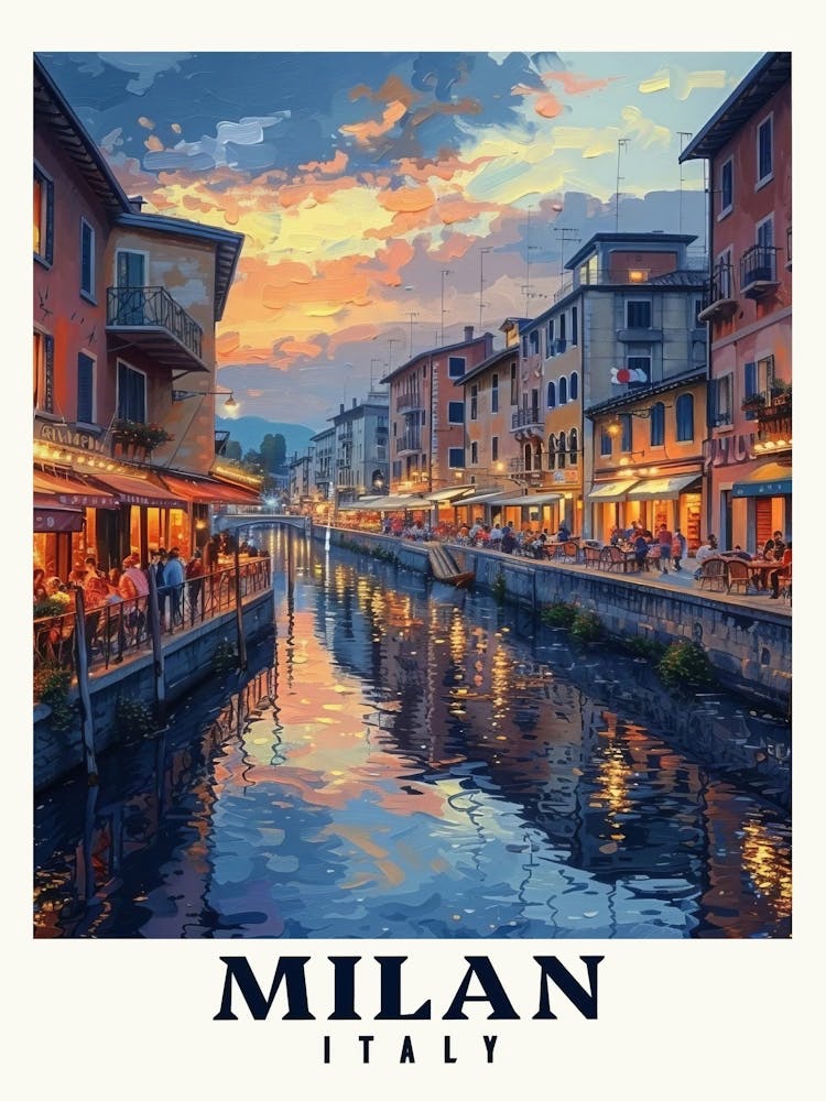 Milan Poster Milan Print Milan Milan Italy Prints Milan Travel Poster Milan Wall Art Milan Artwork Milan Travel Print