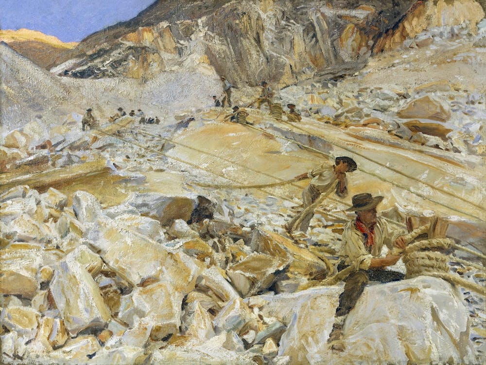 Bringing Down Marble From The Quarries To Carrara (1911), John Singer Sargent