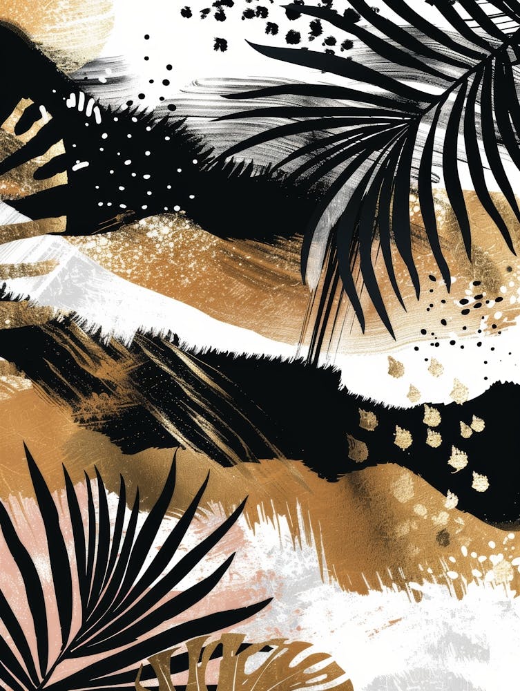 Gold Palm Leaves 4