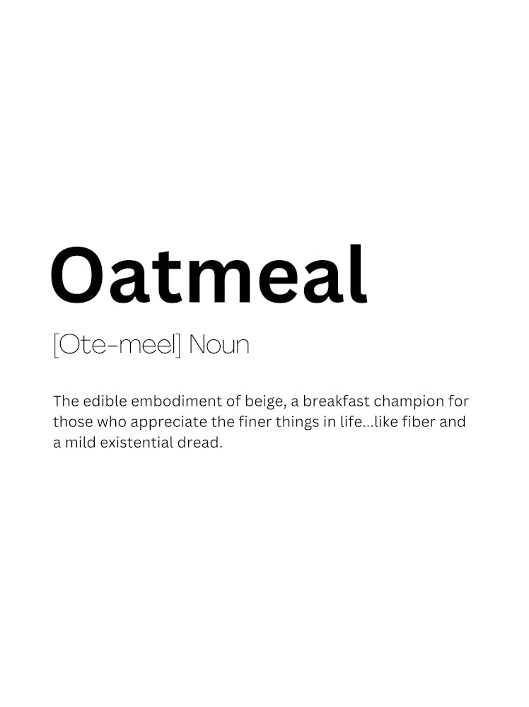 Oatmeal Definition Meaning
