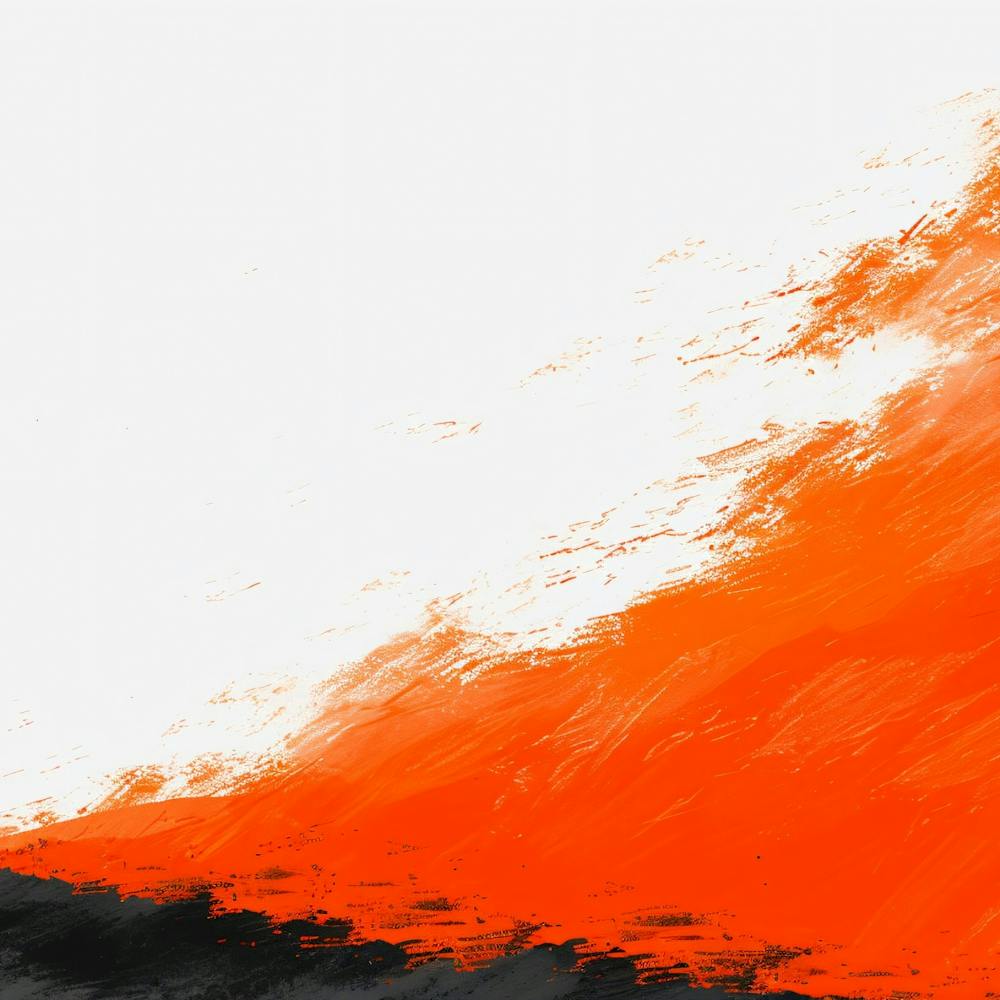 Abstraktes Orange-Schwarz-Gemälde