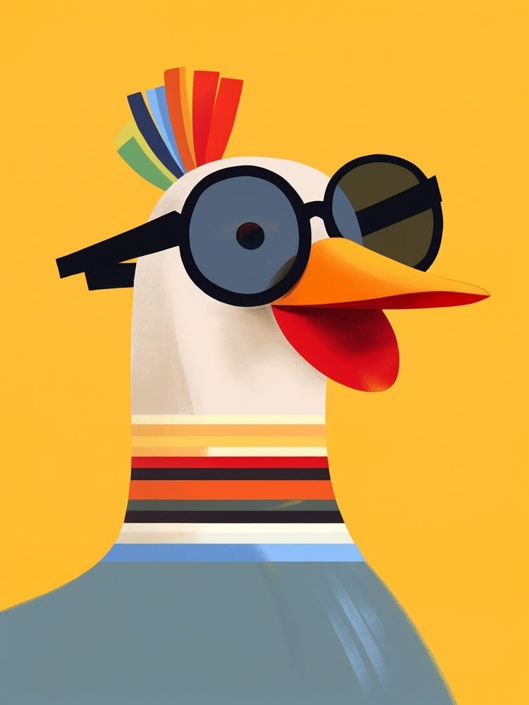 Little Duck 2 Wearing Sunglasses