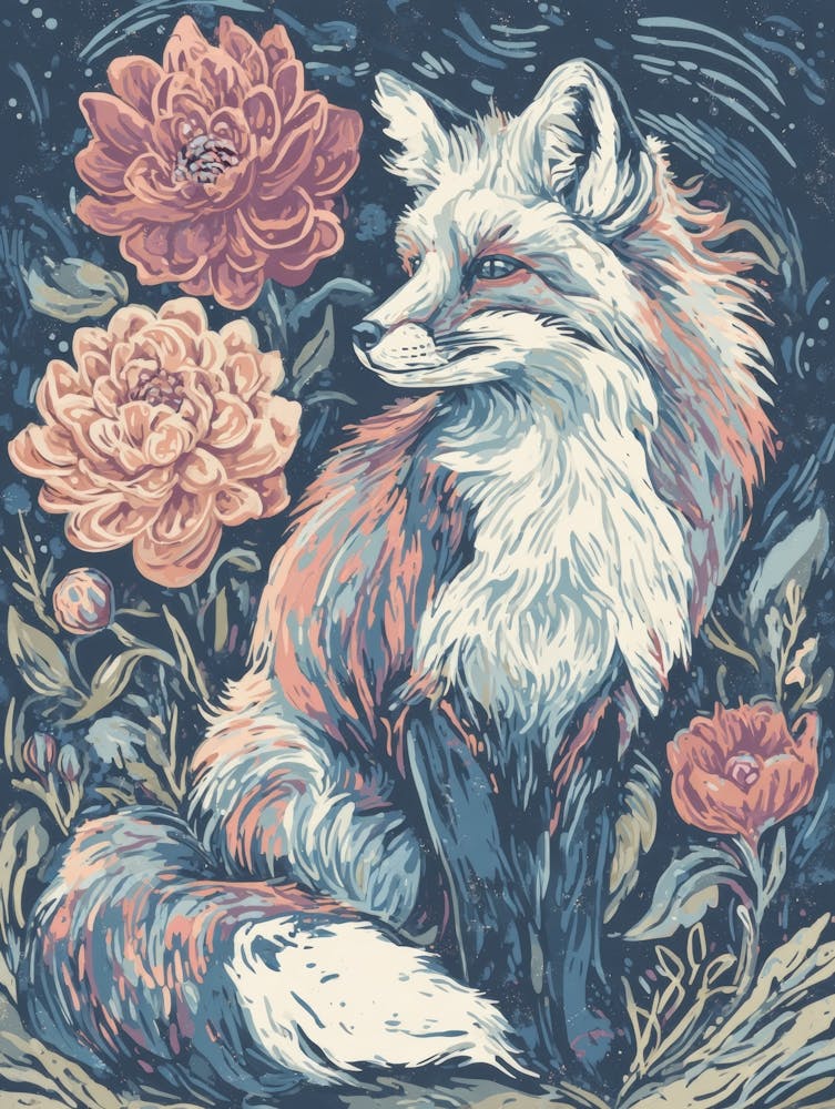 Fox And Flowers