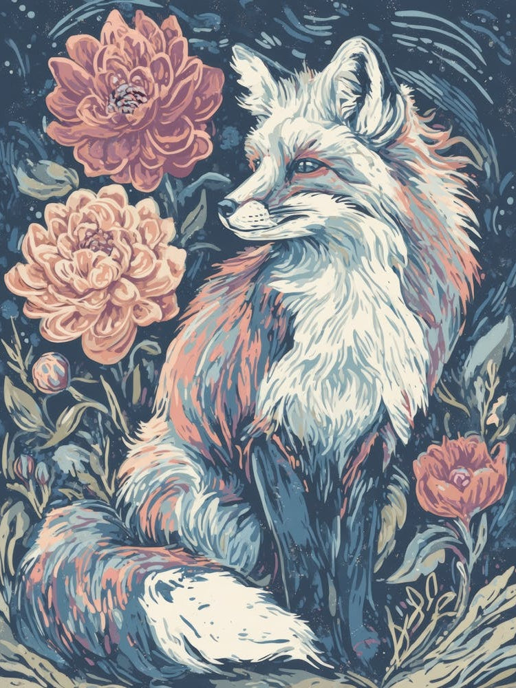 Fox And Flowers