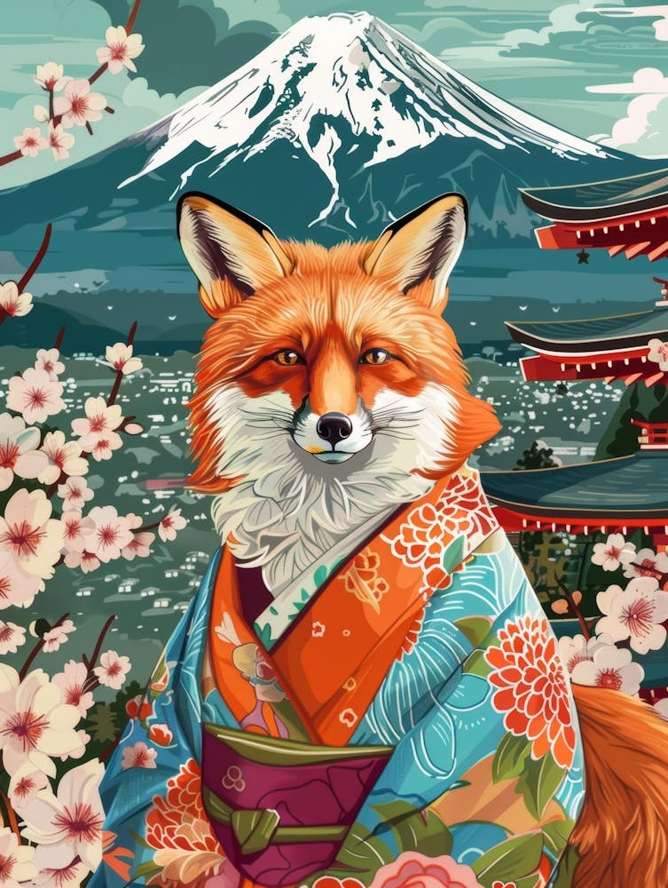 Fox In Kimono 1