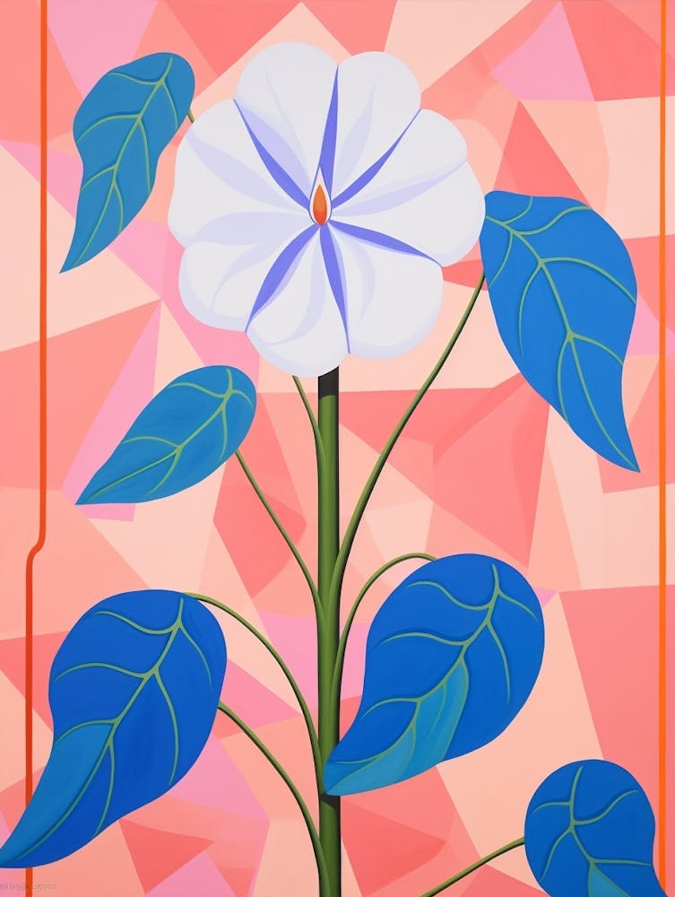 Moonflower 4 Hilma Af Klint Inspired Pastel Flower Painting
