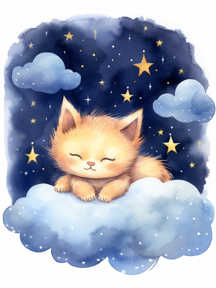 Baby Kitten 2 Sleeping In The Clouds