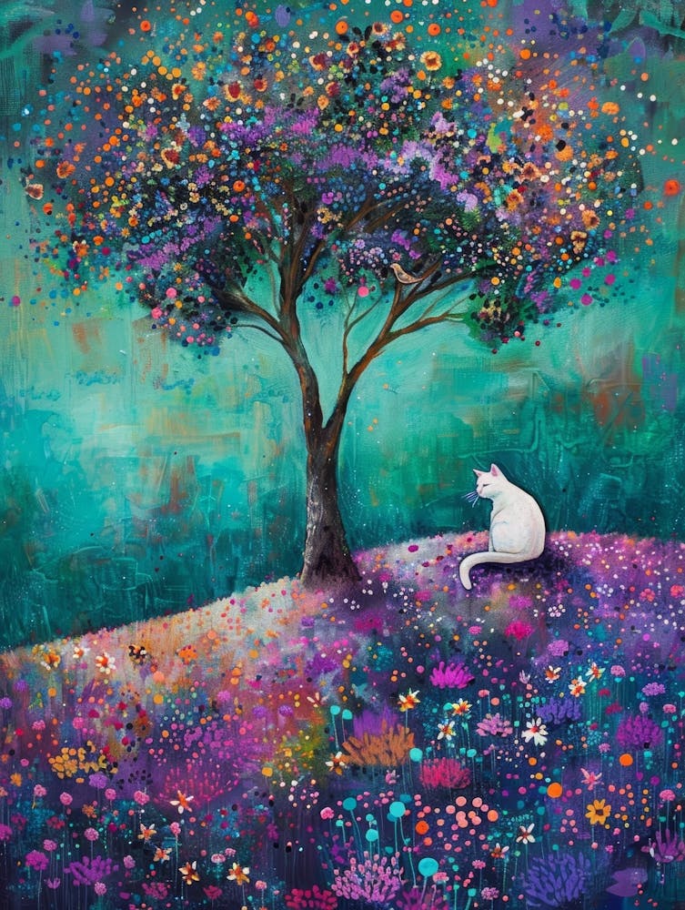 Cat Under The Tree