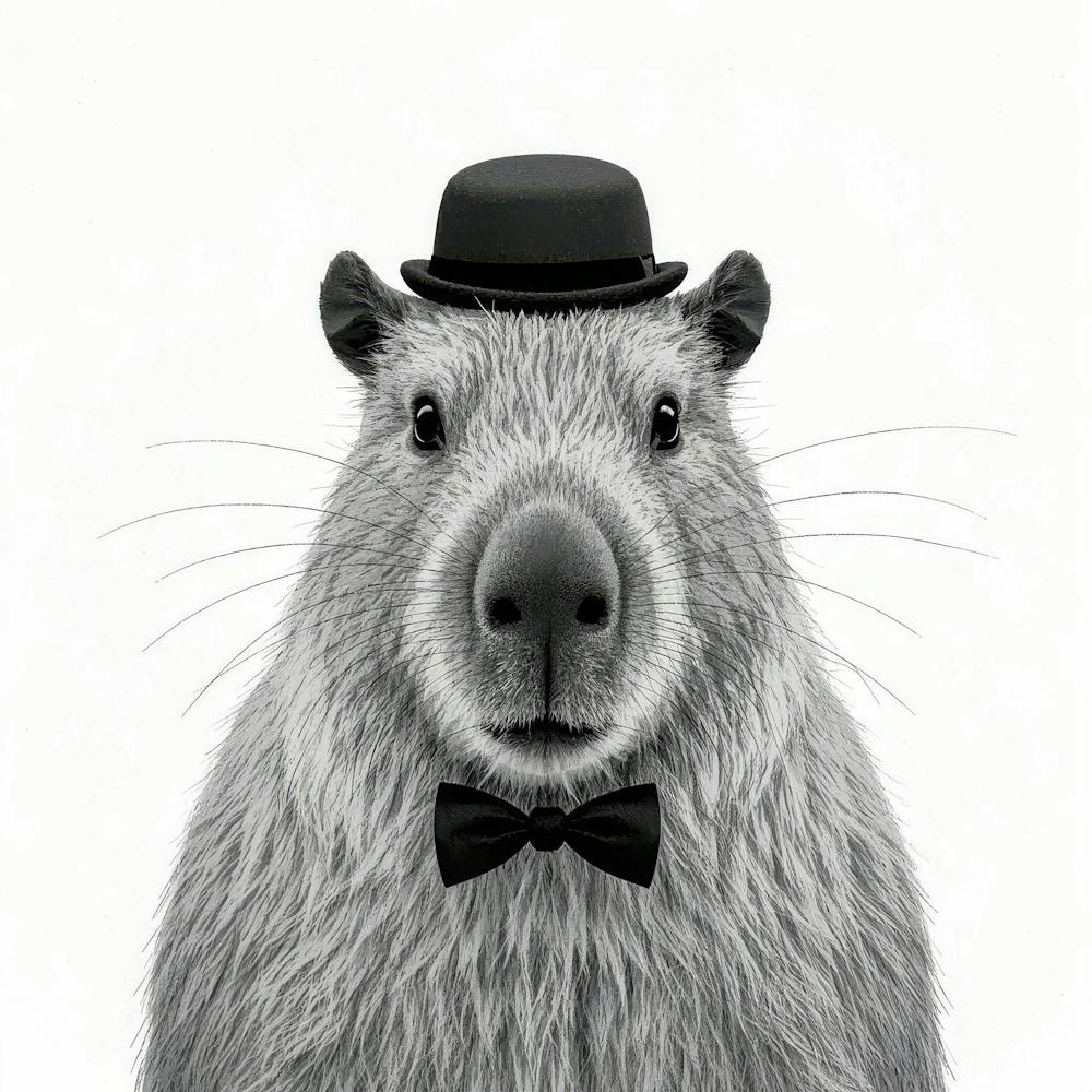 Beaver In Top Hat