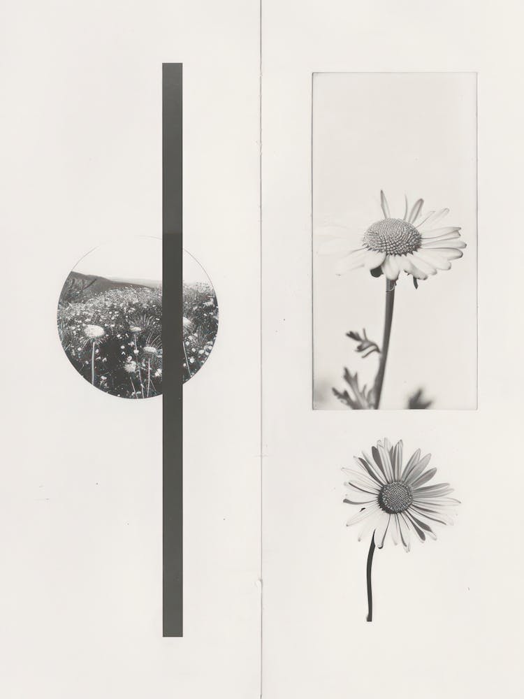 Daisy Flower Photo Collage 7