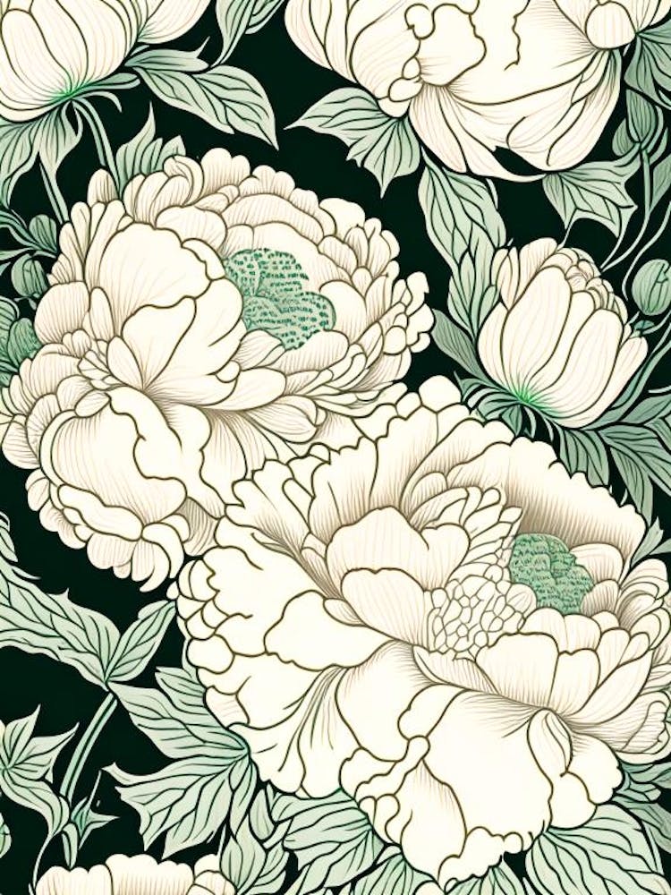 Alexander Fleming Peonies 1 Drawing