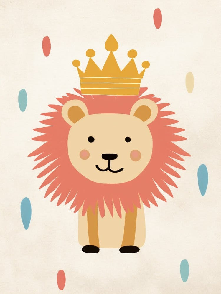 Little Lion 2 Wearing A Crown
