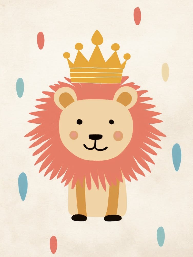 Little Lion 2 Wearing A Crown