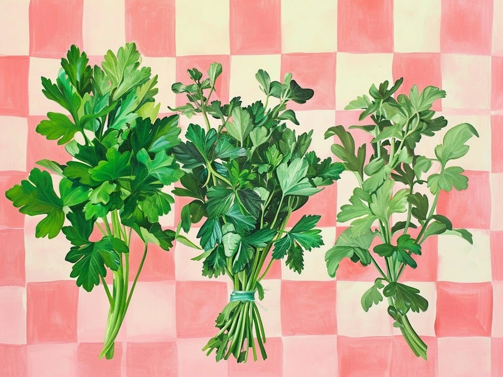 Loose Herbs Pink Checkerboard 1