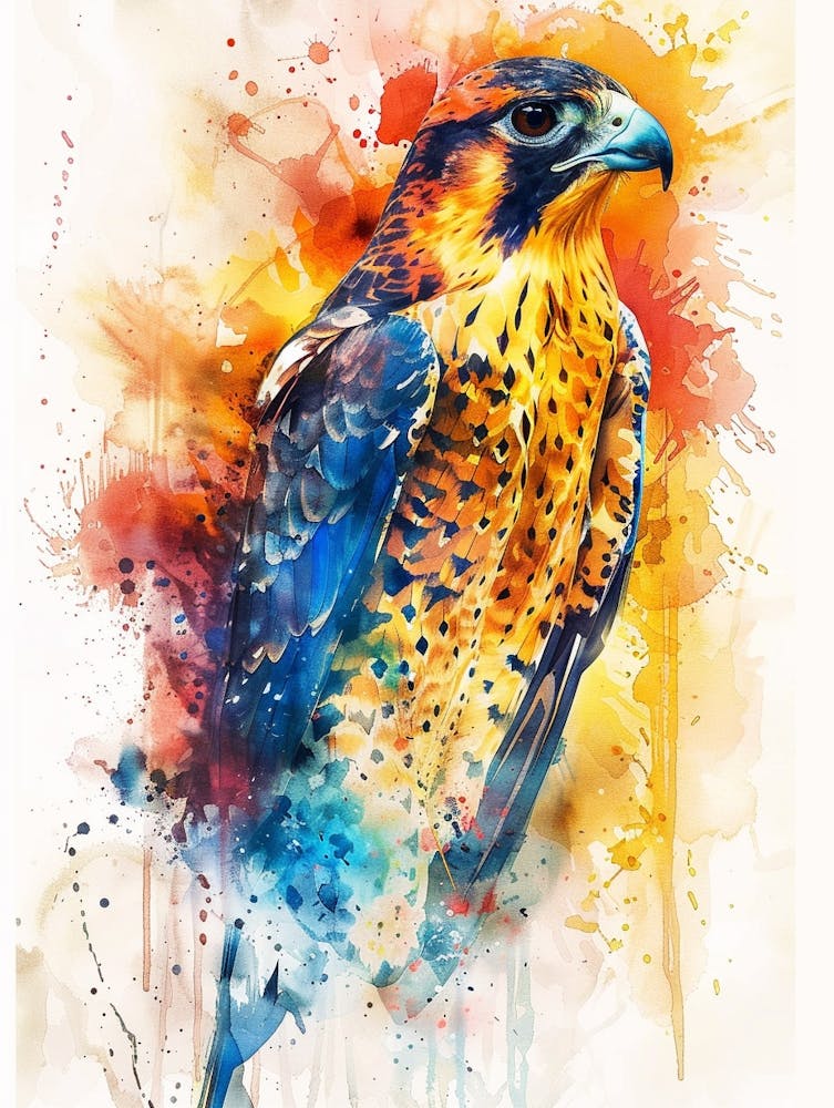 Falcon Colourful Watercolour 1