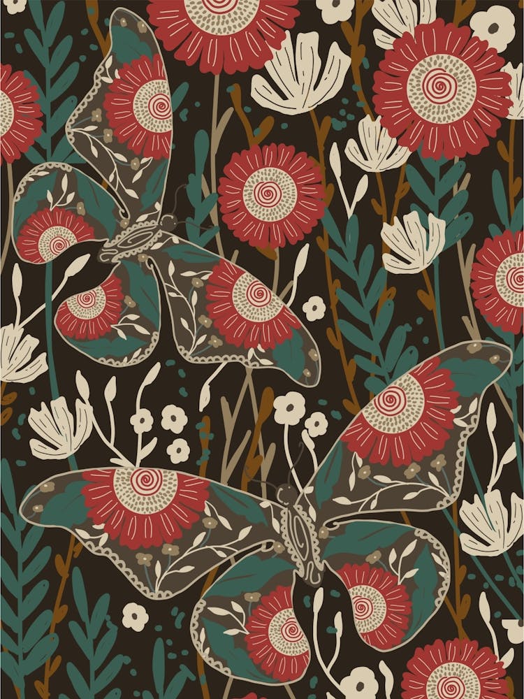 Flutter spring butterflies