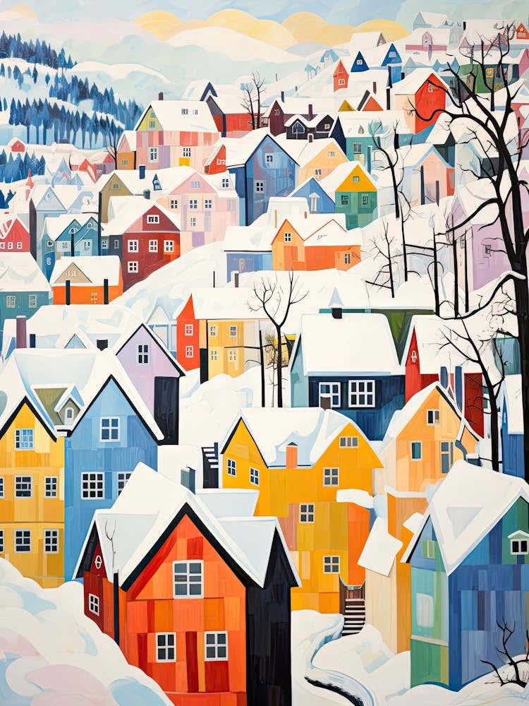 Winter Snow Bergen   Norway Snow Illustration 3