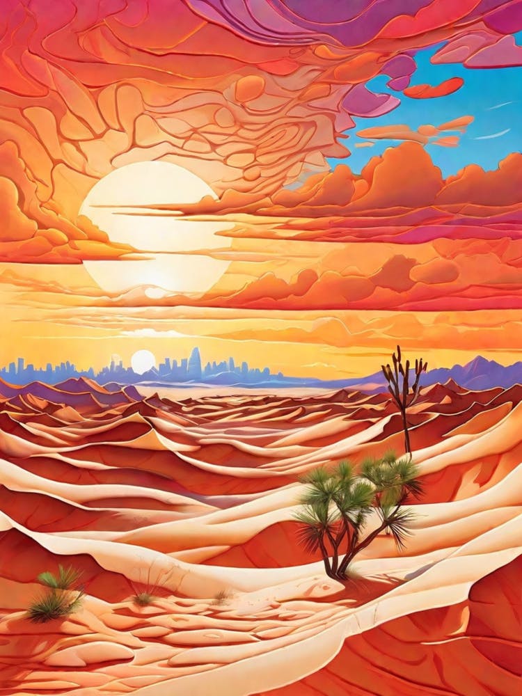 Sunset In The Desert