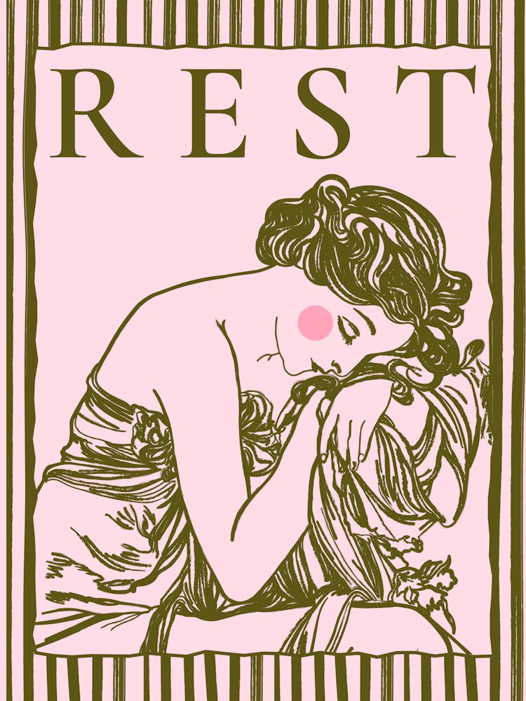 Rest | Vintage Sage Green Art