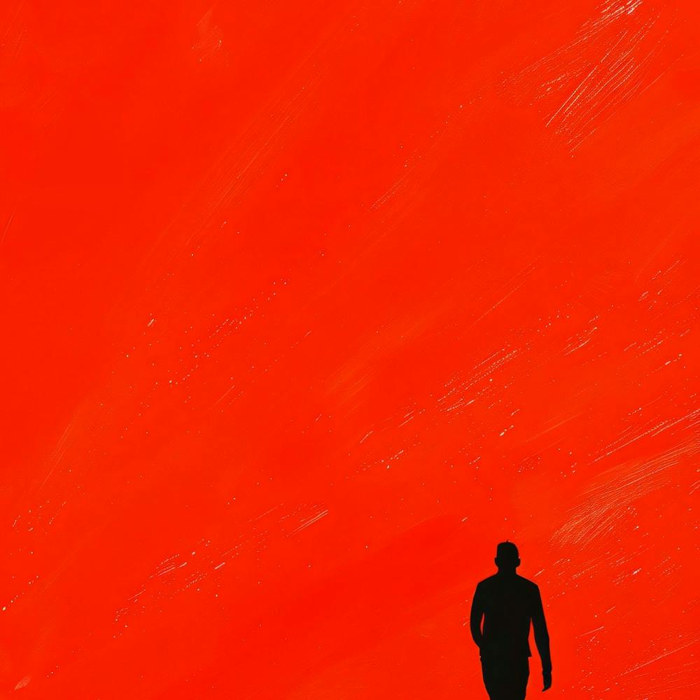 Silhouette Of A Man Walking 1