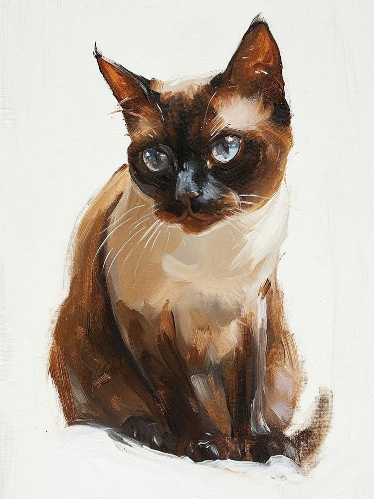 Burmese Cat Painting 2