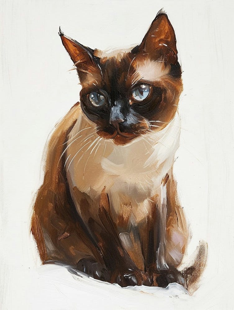 Burmese Cat Painting 2