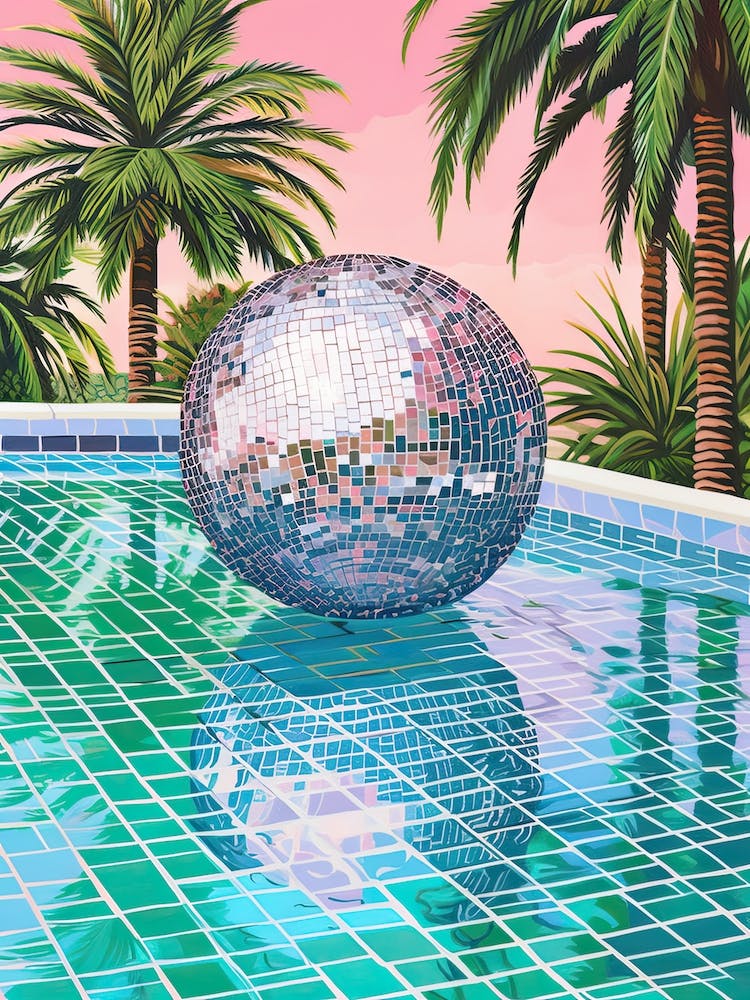 Disco Ball In A Pool, Summer Vibes 2