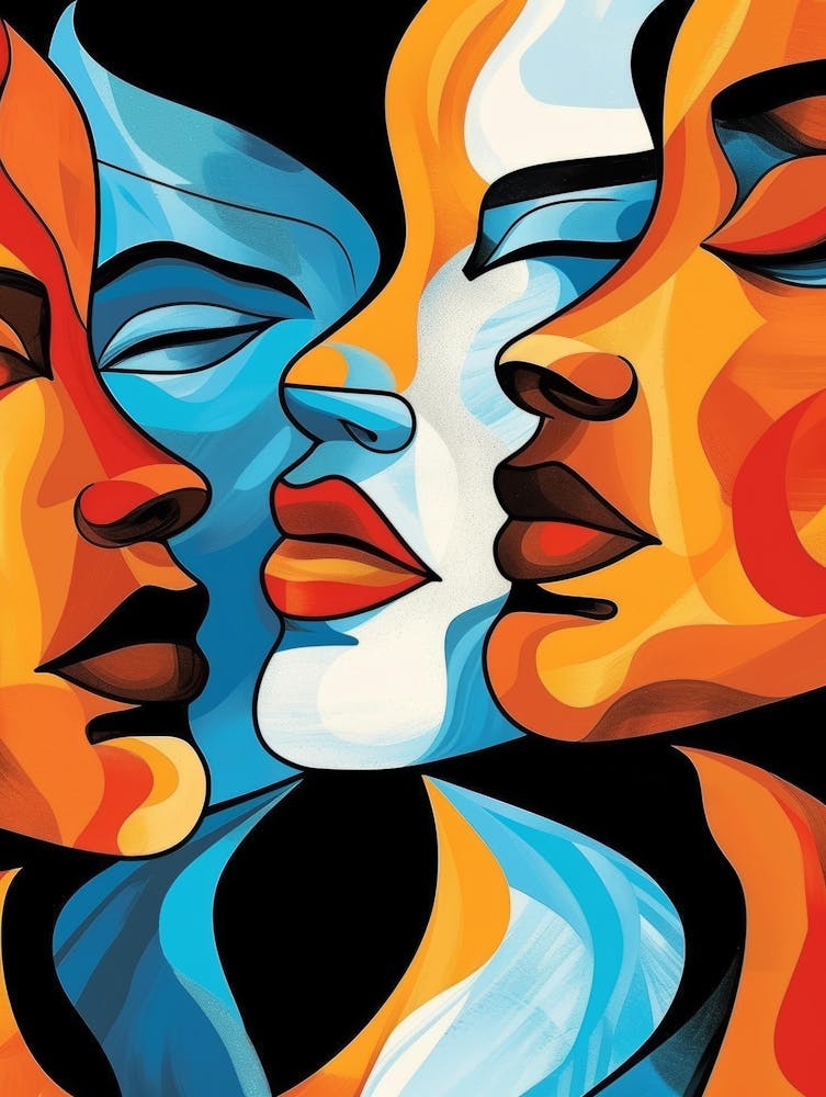 Three Women Kissing