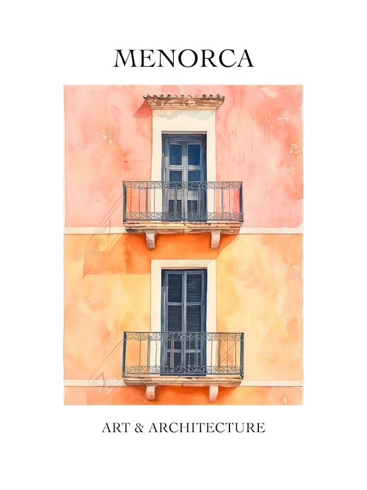 Menorca Travel And Architecture Poster 3