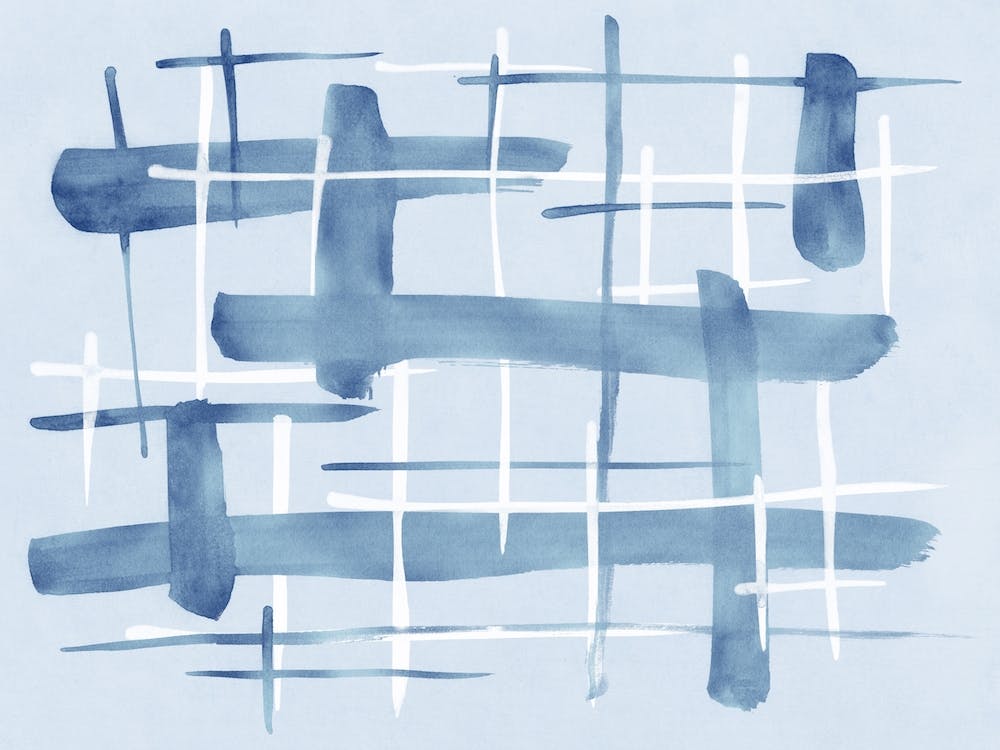 Abstract Lines Blue And White 07