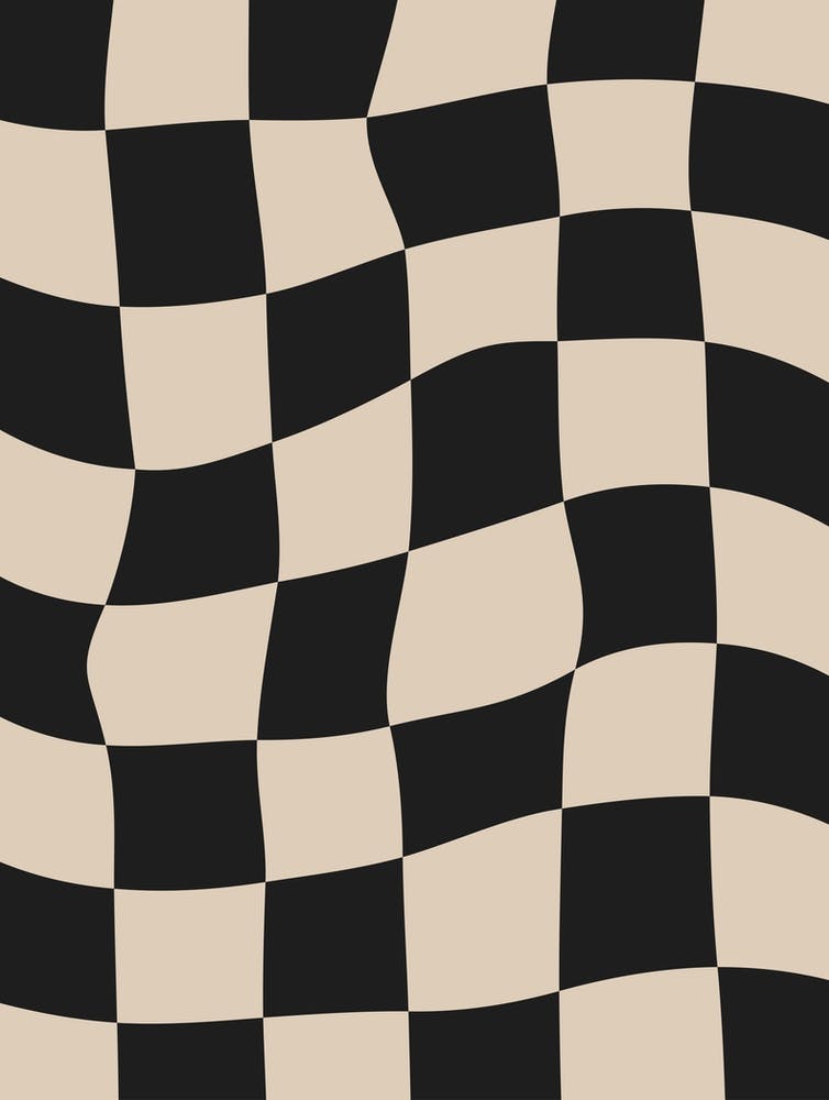 Checkerboard - Beige And Black