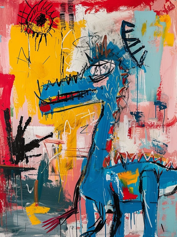 Abstract Graffiti Dinosaur In The Kitchen 2