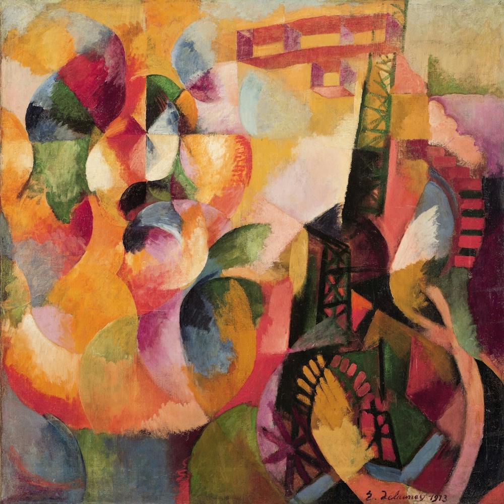 Robert Delaunay Soleil, Tour, Aéroplane (Sun, Tower, Airplane) (1913)