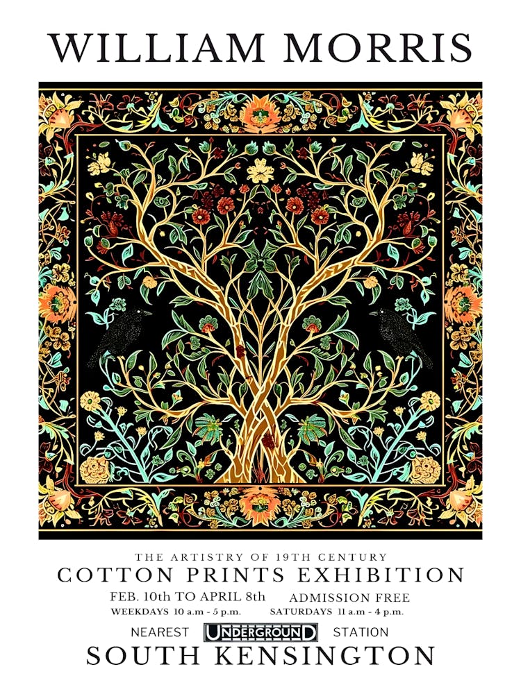 William Morris Cotton Prints Exhibition 100