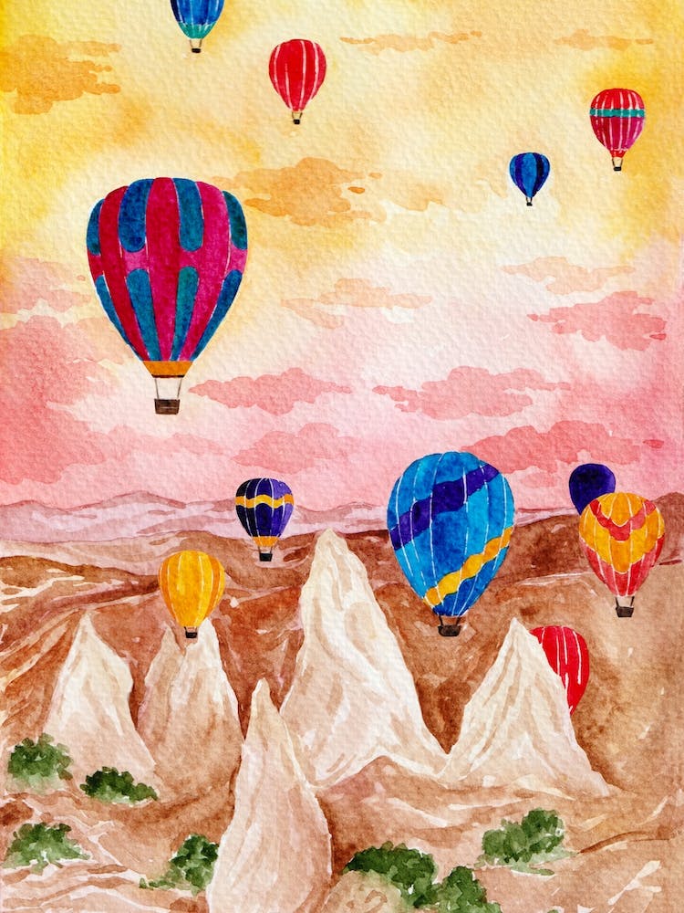 Cappadoce Aquarelle