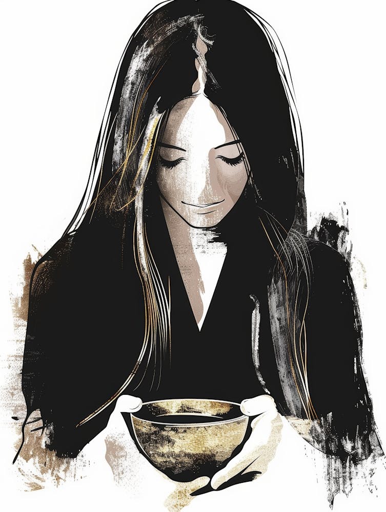 Woman Holding A Bowl