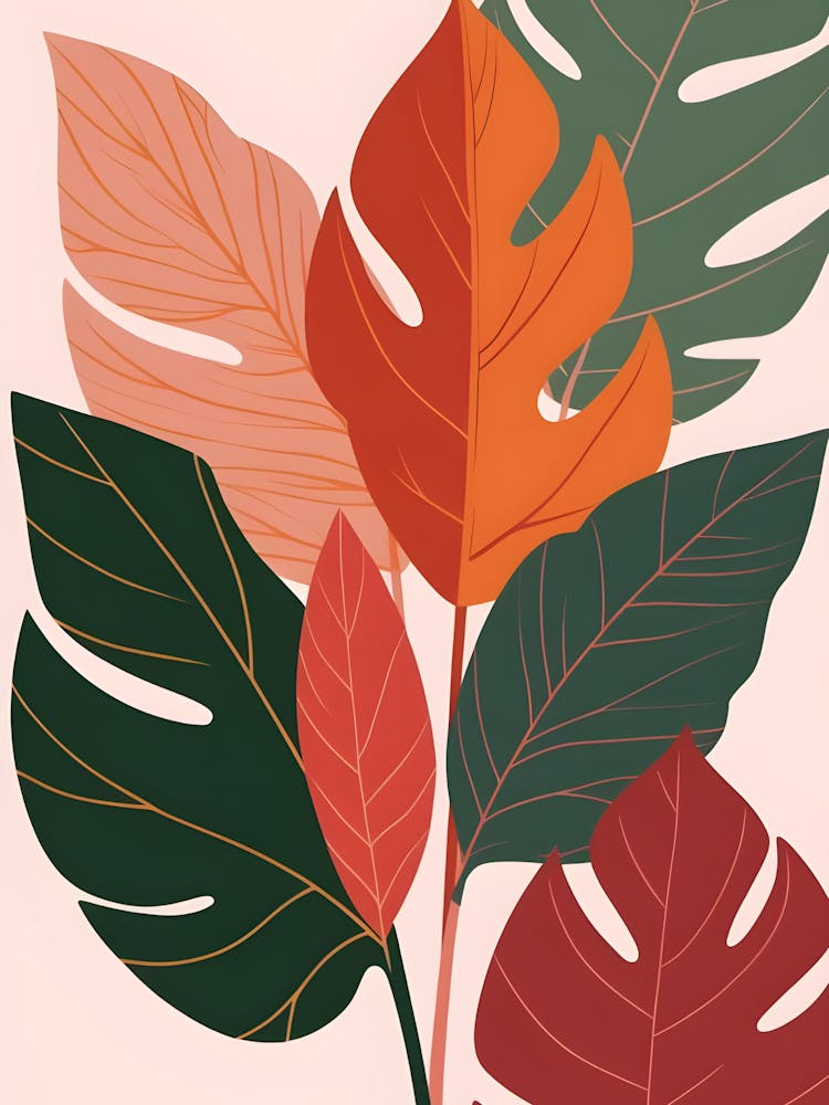 Tropical Leaves Canvas Print 1